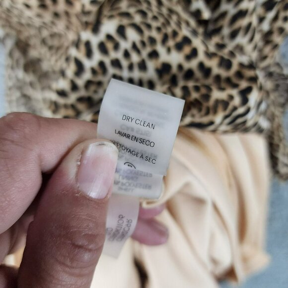 Calvin Klein Dress Womens 2 Leopard Print Long Sleeve Knee Length Ruffled NWT - Picture 12 of 13
